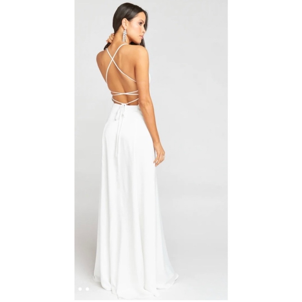 Show Me Your MuMu Godshaw Goddess Gown Maxi Dress Ivory Luxe Chiffon